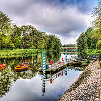 Buy canvas prints of Little Rowers At Bute Park by Steve Purnell