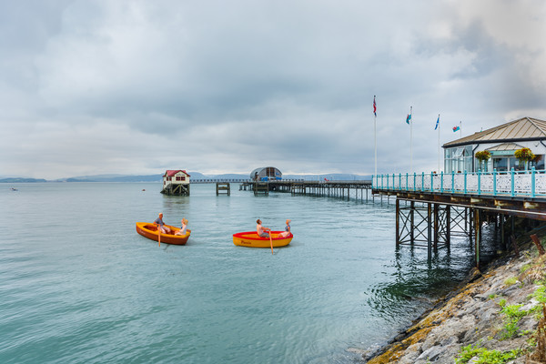 Little Rowers At Mumbles Pier Picture Board by Steve Purnell