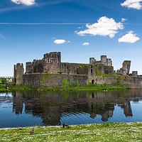 Buy canvas prints of Spring At Caerphilly Castle 1 by Steve Purnell