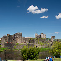 Buy canvas prints of Spring At Caerphilly Castle 2 by Steve Purnell