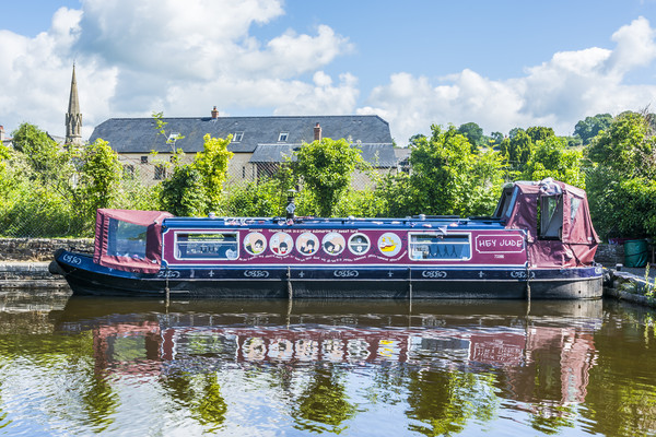Narrow Boat Hey Jude Picture Board by Steve Purnell