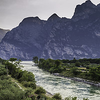 Buy canvas prints of River Sarca, Torbole by Steve Purnell