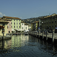 Buy canvas prints of Torbole Harbour Italy by Steve Purnell