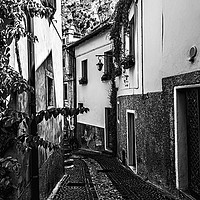 Buy canvas prints of Limone Back Streets Mono by Steve Purnell