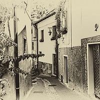Buy canvas prints of Limone Back Streets Antique by Steve Purnell