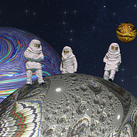 Buy canvas prints of Walking On The Moon by Steve Purnell