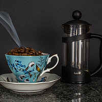 Buy canvas prints of Smoky Aroma of Freshly Roasted Coffee by Steve Purnell