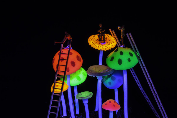 Neon Mushroom Miners 2 Picture Board by Steve Purnell