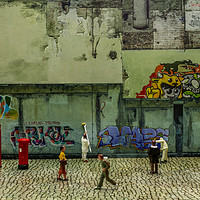 Buy canvas prints of Graffiti Wall by Steve Purnell