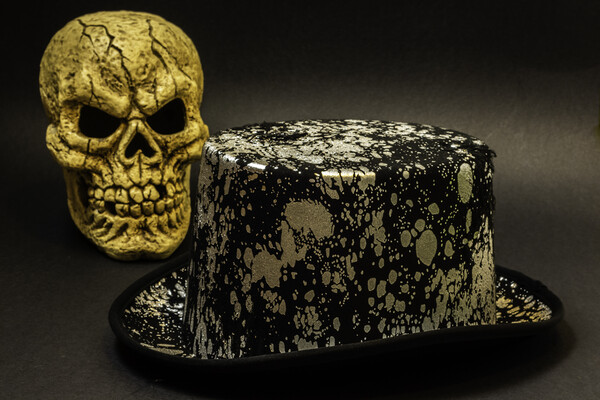 Top Hat And Skull Picture Board by Steve Purnell