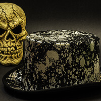 Buy canvas prints of Top Hat And Skull by Steve Purnell