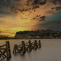 Buy canvas prints of Cardiff Bay Dramatic Sunset by Steve Purnell