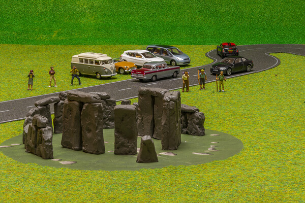 Stonehenge Tourists Picture Board by Steve Purnell