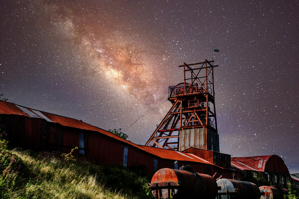 Big Pit And The Milky Way Picture Board by Steve Purnell