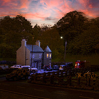 Buy canvas prints of Sunset At Smallville Hall by Steve Purnell