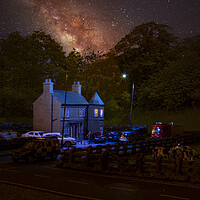 Buy canvas prints of Smallville Hall And The Milky Way by Steve Purnell