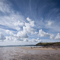 Buy canvas prints of Manorbier Beach, Pembrokeshire by Steve Purnell