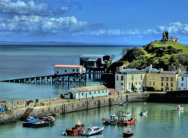 Tenby Harbour, Pembrokeshire Picture Board by Steve Purnell