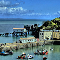 Buy canvas prints of Tenby Harbour, Pembrokeshire by Steve Purnell