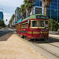 Buy canvas prints of City Circle Tram by Roger Green