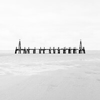 Buy canvas prints of Remnants of St Annes Pier by Roger Green