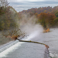 Buy canvas prints of Misty River Leven by Roger Green