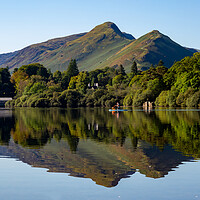 Buy canvas prints of Paddling the Lakes by Roger Green