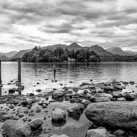 Buy canvas prints of Derwentwater at Low Tide by Roger Green