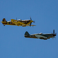 Buy canvas prints of Twin Spitfires by Roger Green