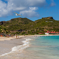 Buy canvas prints of St Jean Beach - St. Barts by Roger Green