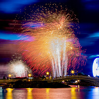 Buy canvas prints of Firework Display by Roger Green