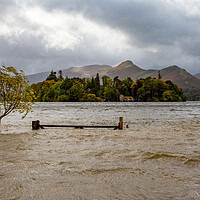Buy canvas prints of Wind and Rain at Derwentwater by Roger Green