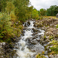 Buy canvas prints of Water Falls above Ashness Bridge by Roger Green