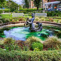 Buy canvas prints of Mermaid Fountain by Roger Green