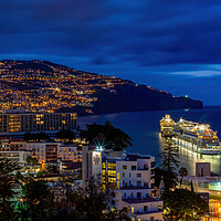 Buy canvas prints of Funchal All Lit Up by Roger Green