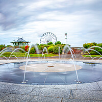 Buy canvas prints of Southport's King’s Gardens Fountain by Roger Green