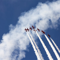 Buy canvas prints of Red Arrows  by Roger Green