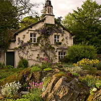 Buy canvas prints of Lake District Cottage by Roger Green