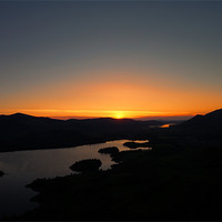Buy canvas prints of Derwentwater Sunset by Roger Green