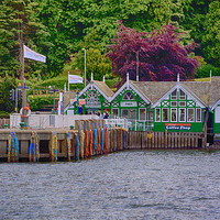 Buy canvas prints of Bowness Pier by Roger Green