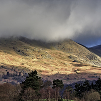 Buy canvas prints of Light Across the Hills by Roger Green