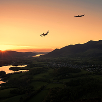 Buy canvas prints of Lancasters Flying Over Keswick by Roger Green