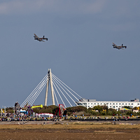 Buy canvas prints of Lancasters Over Southport by Roger Green