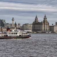 Buy canvas prints of Ferry Cross The Mersey by Roger Green