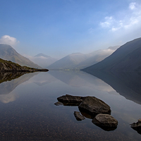 Buy canvas prints of Misty Wast Water by Roger Green