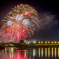 Buy canvas prints of Southport Fireworks by Roger Green