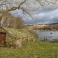 Buy canvas prints of Coniston Boathouse by Roger Green