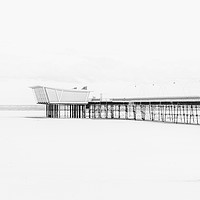 Buy canvas prints of Southport Pier in the Snow by Roger Green