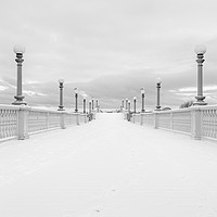 Buy canvas prints of Venetian Bridge in the Snow by Roger Green