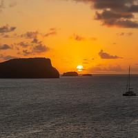 Buy canvas prints of Bequia Sunset by Roger Green